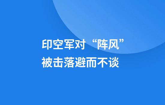 印空军对“阵风”被击落避而不谈