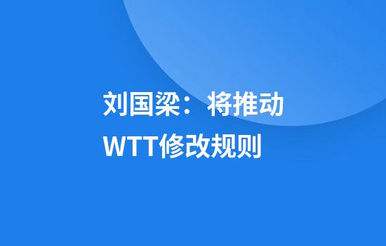 刘国梁:将推动WTT修改规则